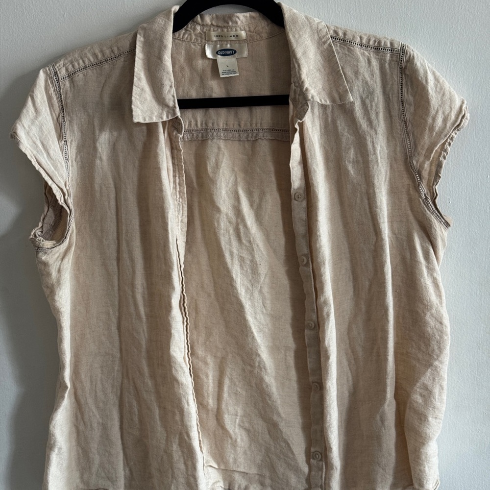 Old Navy Linen Shirt in Beige